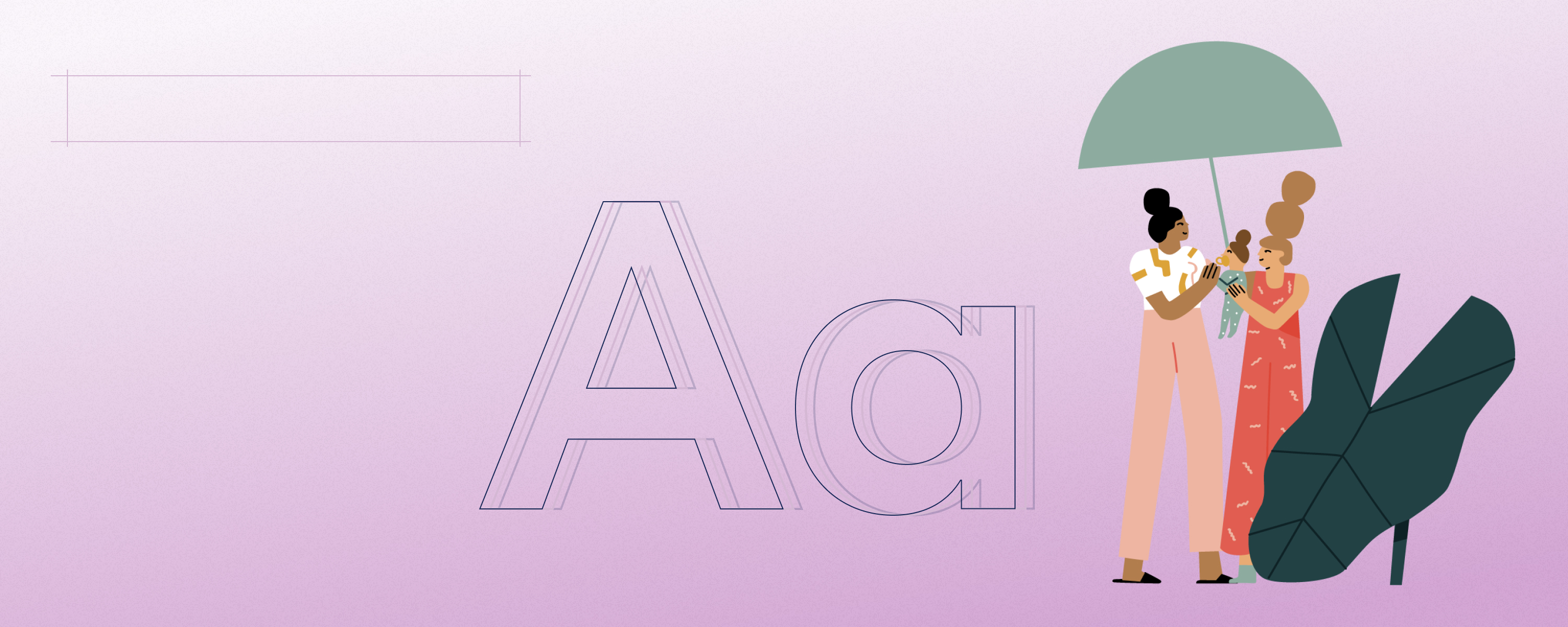 Brella brand type specimen and illustration language