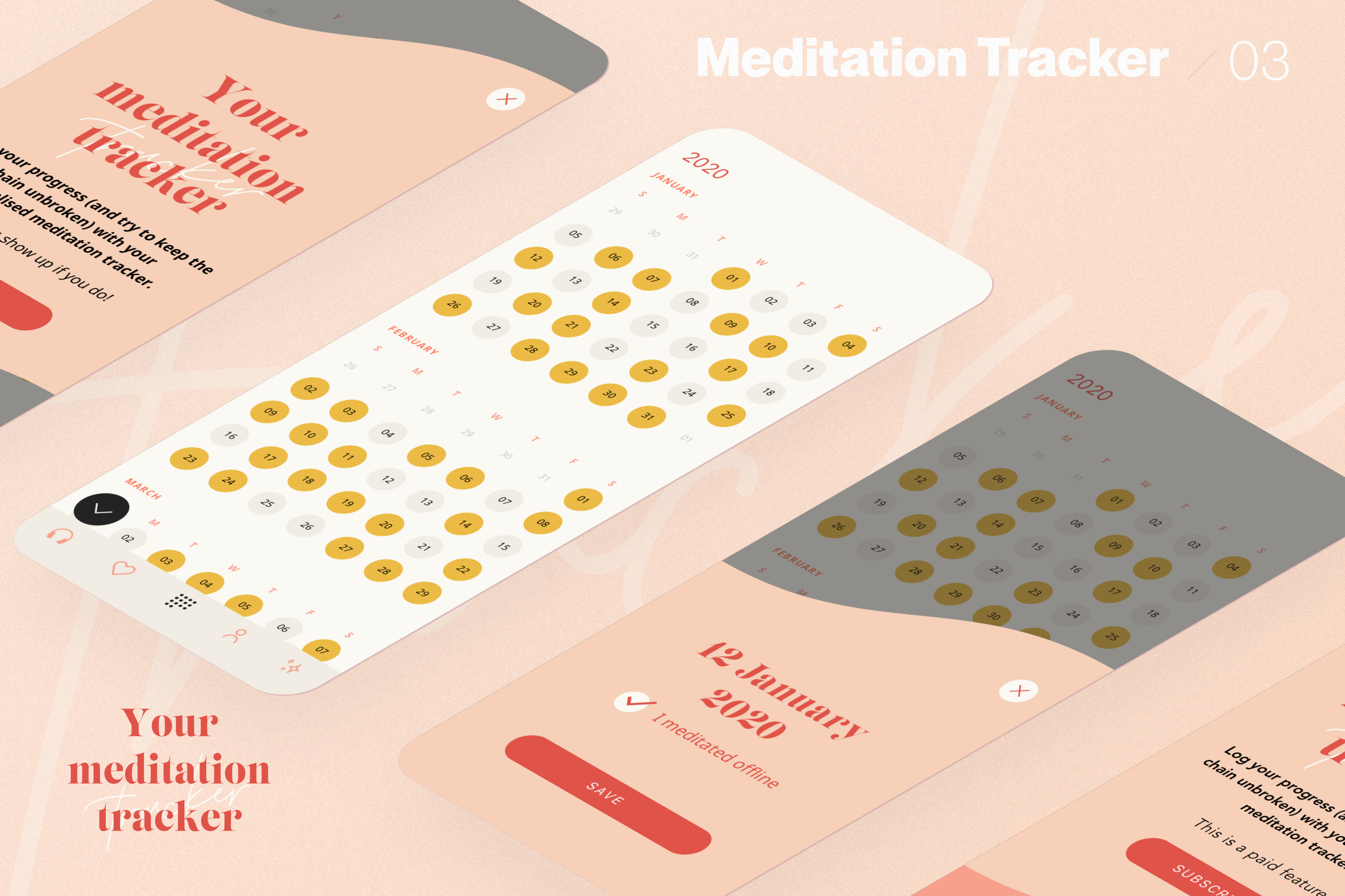 Meditation tracker — log your progress and keep the chain unbroken