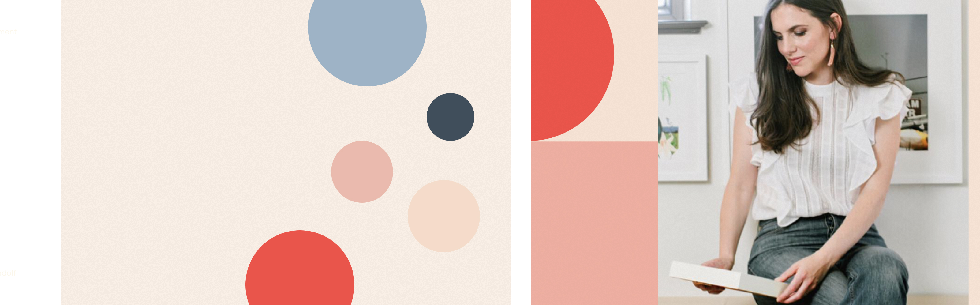 HeyMama brand palette — blush, coral, slate blue, navy