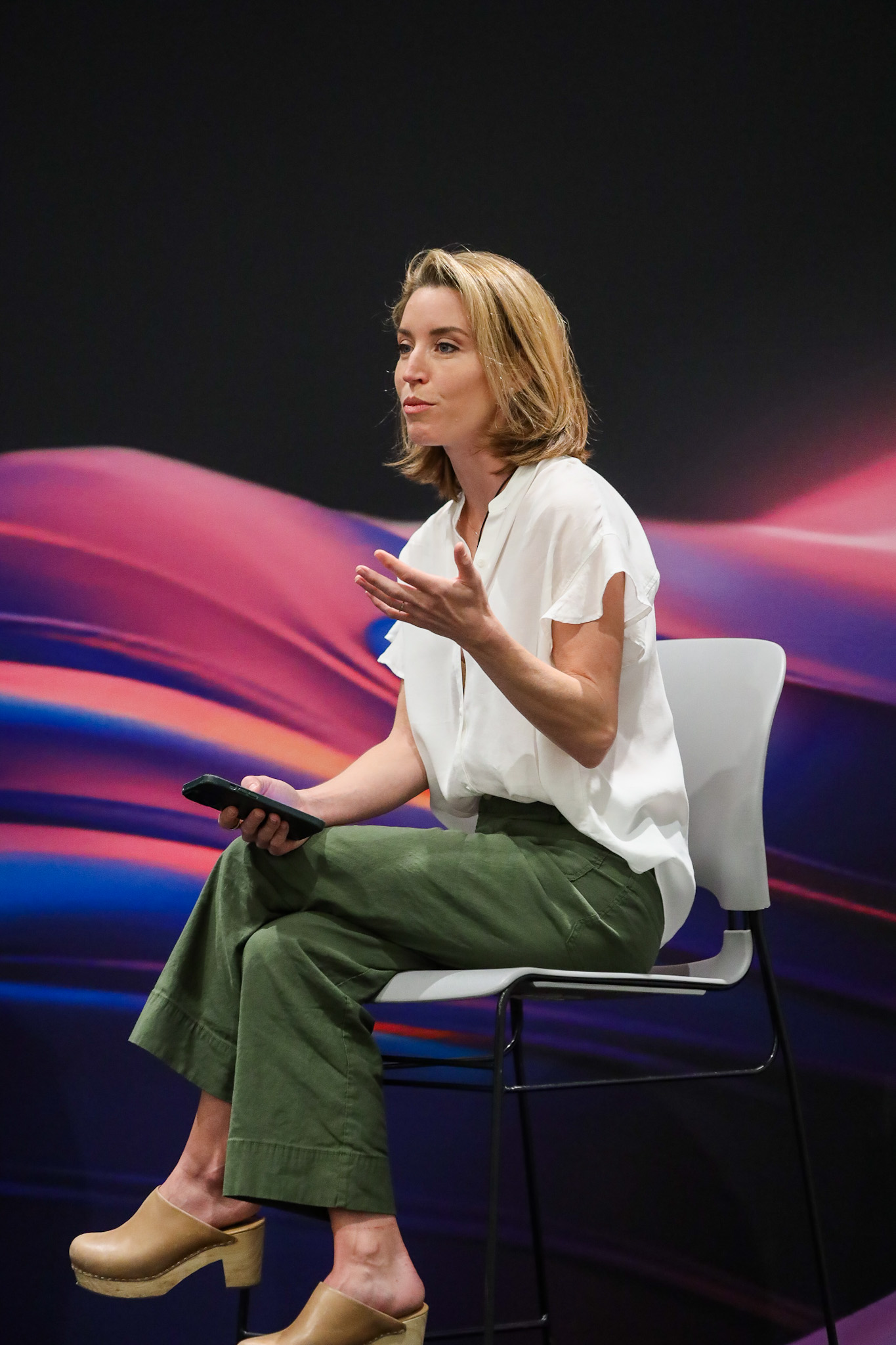Lindsey Witmer Collins speaking on stage