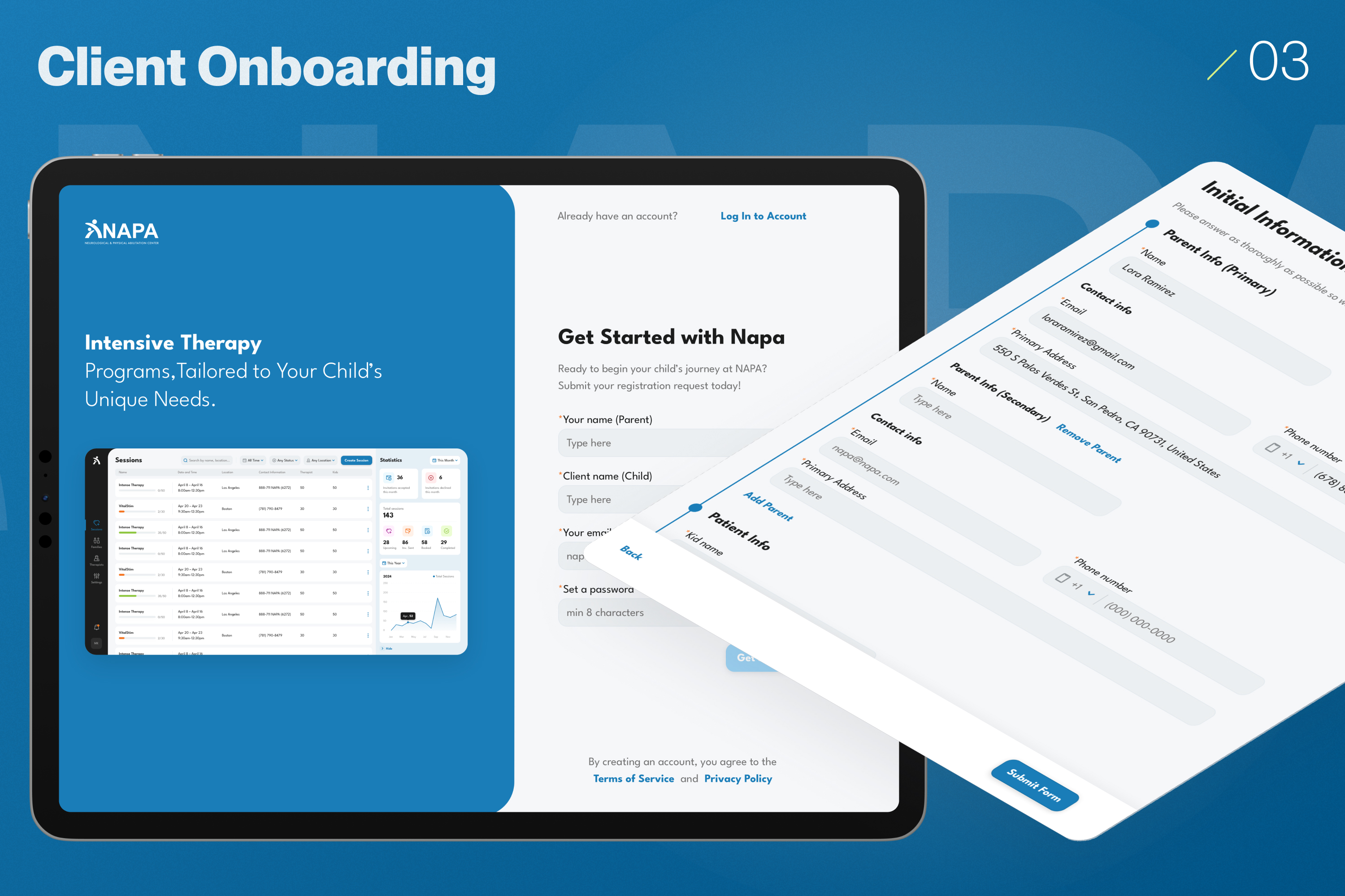 Client onboarding — get started with NAPA and initial information form
