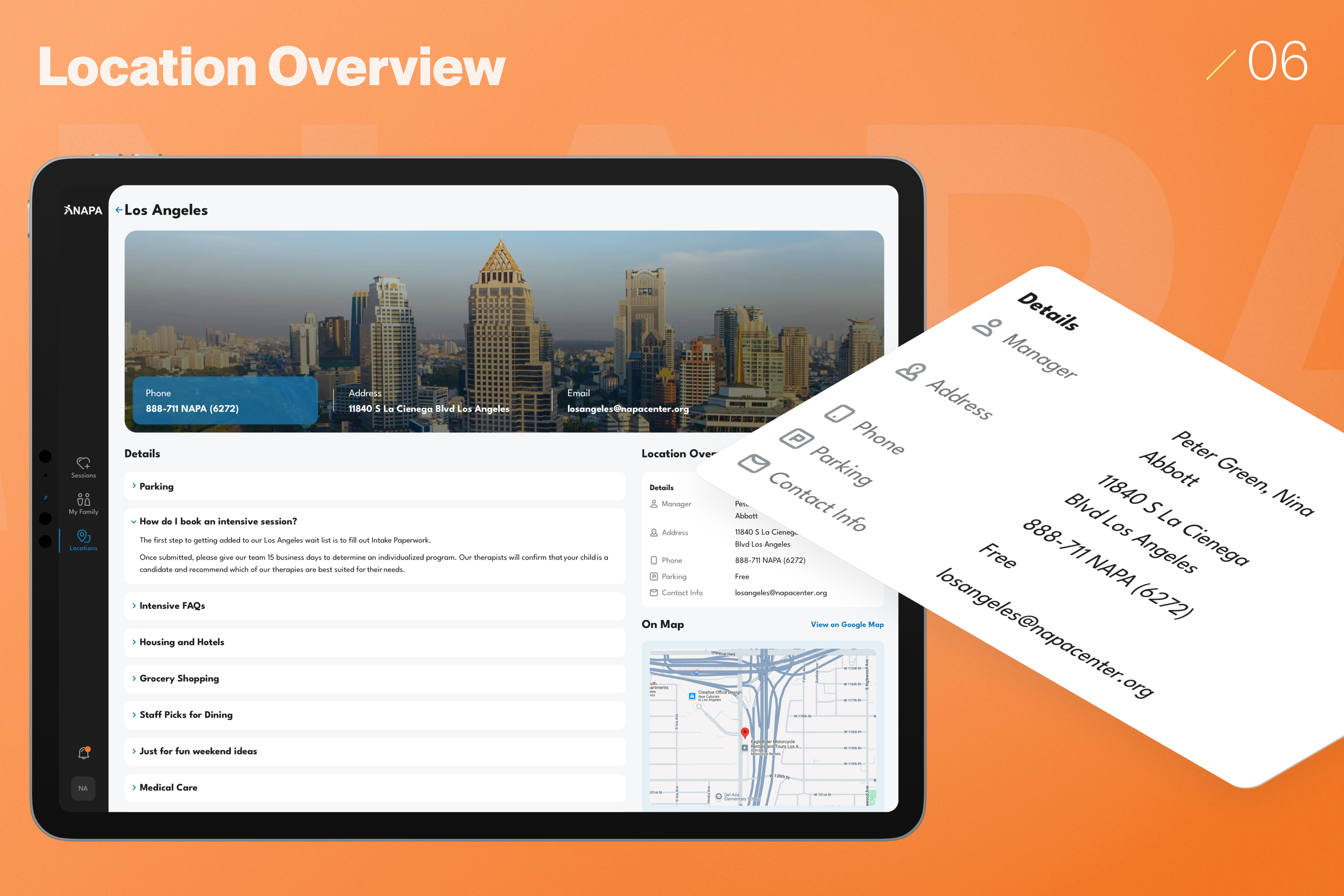 Location overview — Los Angeles clinic details, FAQs and map