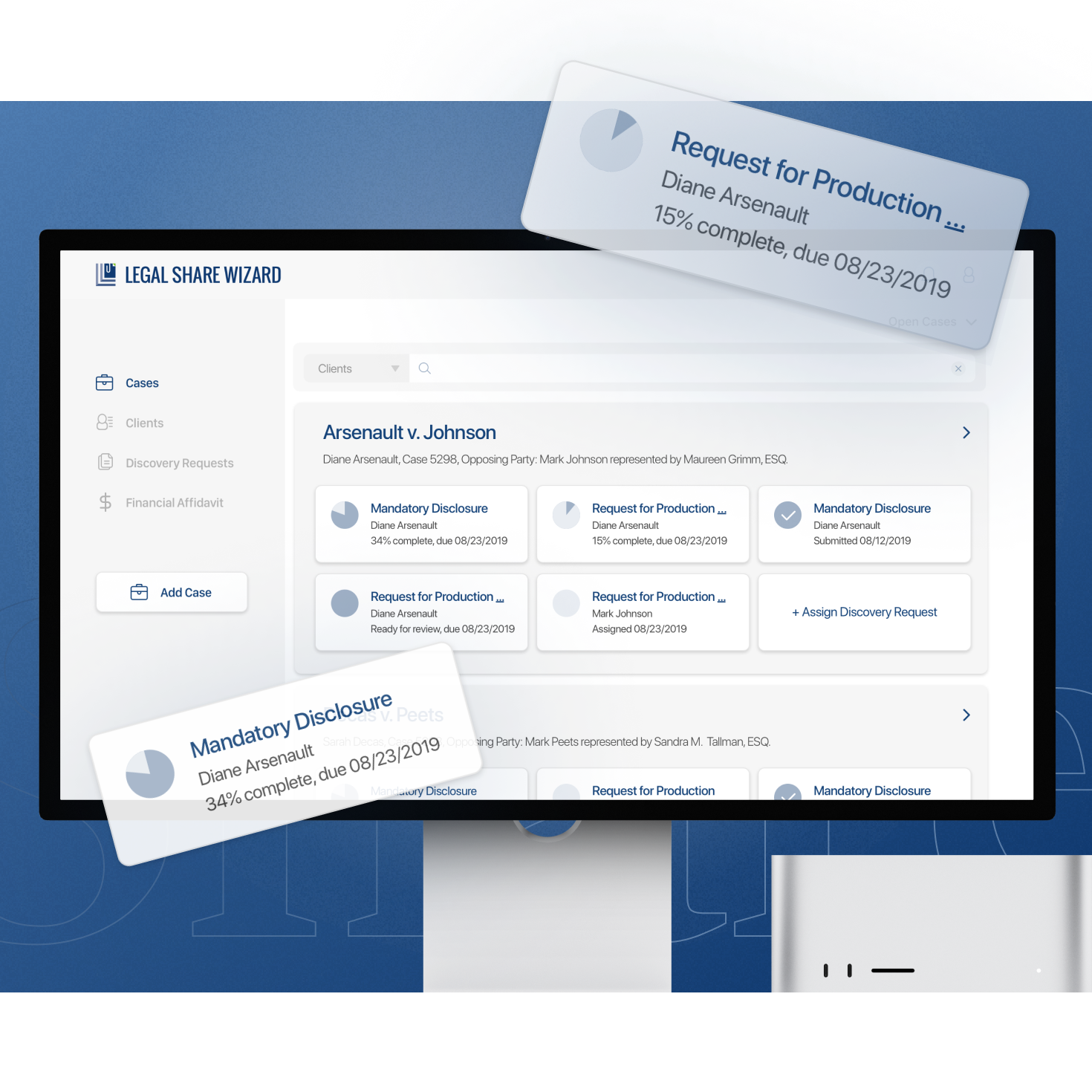 Legal Share Wizard dashboard
