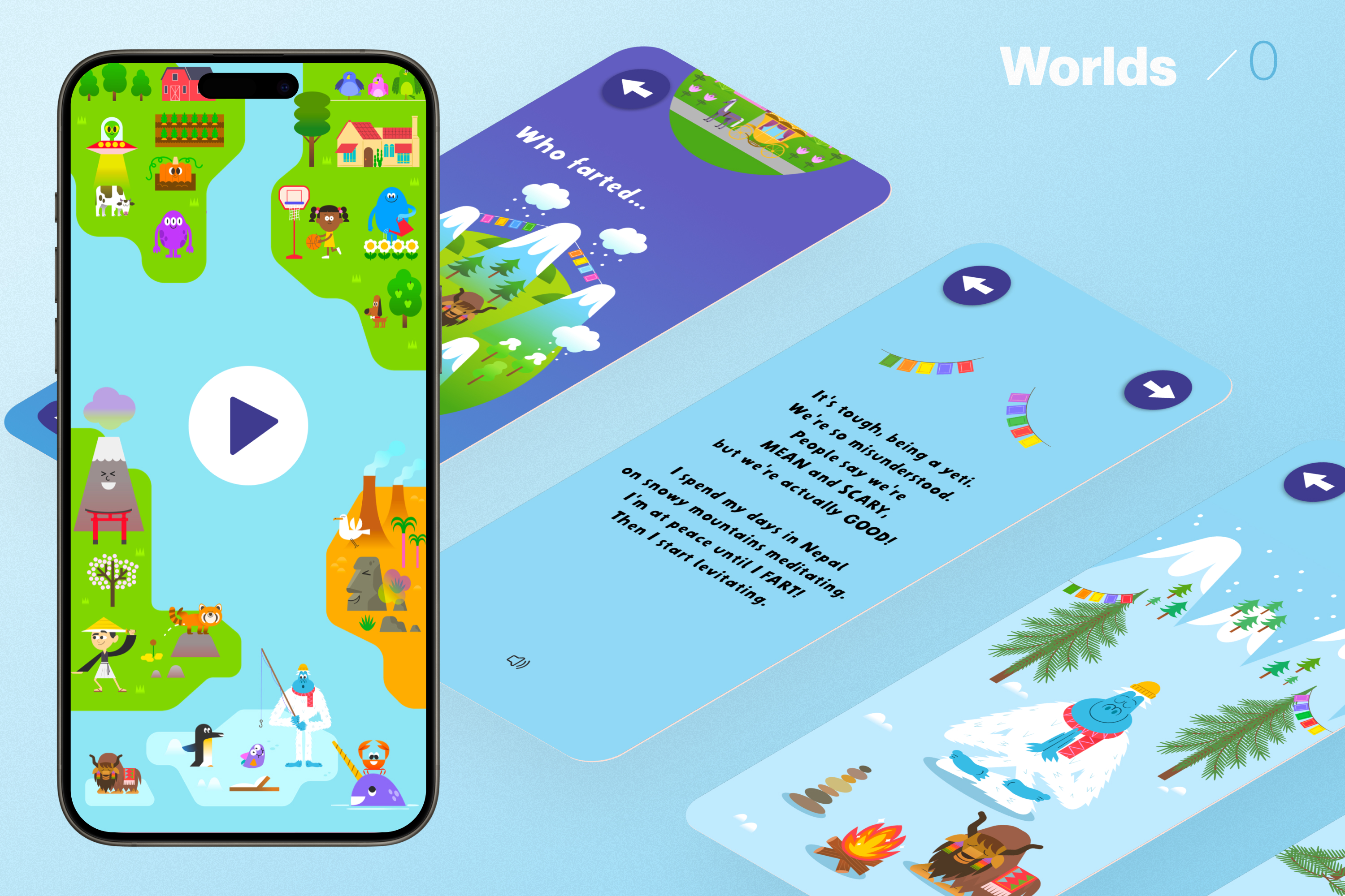 Worlds — the map, and Who farted… on a mountain?